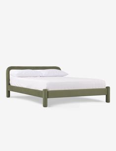 the bed frame is made from green wood