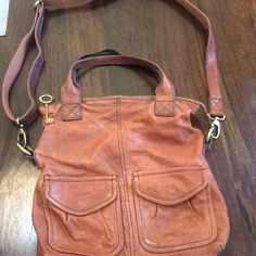 Cognac Crossbody Bag. Excellent Condition! Crossbody Bags With Pockets For Errands, Chic Brown Bags With Pockets, Chic Brown Shoulder Bag With Pockets, Chic Brown Bag With Pockets, Brown Crossbody Bag With Pockets, Chic Crossbody Bag With Pockets, Crossbody Shoulder Bag With Pockets For Errands, Leather Shoulder Bag With Pockets For Errands, Tan Satchel With Adjustable Strap For Errands