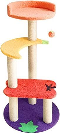 the cat tree is made from scratchsticks and felt