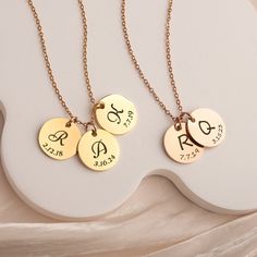 The Initial Necklace is perfect Include engraving a meaningful date. Simply stylish and comfortable. Great for layering. Coin necklace is available in silver, gold, and rose gold. And you can choose 1 coin, 2 coins and 3 coins. Customize it with something significant to make anyone who receives it smile. It is a wonderful and unique gift idea to shower the important people in your life with a cute, dainty, and creative gift. This custom disc necklace also makes a perfect gift for family, mothers Anniversary Rose Gold Stainless Steel Charm Necklace, Personalized Gold Necklaces For Anniversary Gift, Gold Nameplate Necklace For Wedding Gift, Gold Nameplate Jewelry For Wedding Gift, Gold Stainless Steel Necklaces For Anniversary Gift, Gold Necklace Hand Stamped For Valentine's Day, Gold Hand Stamped Charm Necklace For Valentine's Day, Gold Engraved Necklaces For Father's Day, Gold Hand Stamped Necklace For Anniversary