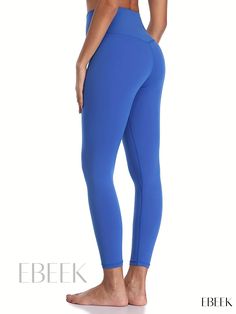 Ebeek - Premium Plus Size Sports Leggings for Women - Solid High-Waisted Tummy Control Yoga Leggings with Soft Fabric Snug Fit High Waist Athleisure Bottoms, High Waist Snug Fit Leggings For Gym, High Waist Snug Fit Athleisure Bottoms, Snug Fit Yoga Pants In Elastane, Snug Fit Elastane Yoga Pants, Sporty Snug Fit Bottoms For Yoga, Workout Bottoms With Snug Fit In Elastane, Elastane Workout Bottoms With Snug Fit, Snug Fit Elastane Workout Bottoms