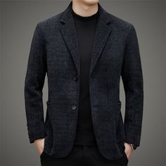 Men’s Easy Care Casual Blazer Suit Jacket Features：  Product ID:BZ0092 Material:Polyester,Woollen Season:Spring,Autumn,Winter Color:Blue,Coffee  Size Chat： Winter Blazer With Suit Collar, Winter Blazer With Lapel Collar, Tailored Long Sleeve Blazer For Winter, Winter Lapel Collar Blazer For Cold Weather, Winter Blazer With Lapel Collar For Cold Weather, Winter Single-breasted Blazer With Suit Collar, Winter Office Sport Coat With Lapel Collar, Gray Outerwear With Suit Collar And Pockets, Winter Business Blazer With Lapel Collar