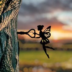 Garden decor - Etsy Key Silhouette, Tree Stakes, Whimsical Garden Art, Seaside Garden, Fairy Tree, Forest Decor, Art Friend, Heart Key, Whimsical Garden