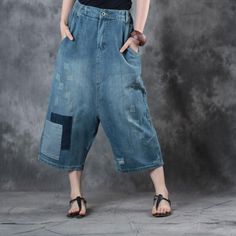 Street Style Blue Patchwork Wide Leg Jeans     #jeans #streetwear #streetstyle #wideleg #pants #trousers Wide Leg Patchwork Bottoms For Spring, Summer Denim Patchwork Pants, Summer Denim Pants With Patchwork, Summer Patchwork Denim Pants, Baggy Wide Leg Patchwork Pants, Wide Leg Denim Bottoms With Patchwork, Denim Blue Patchwork Wide Leg Bottoms, Denim Blue Wide Leg Bottoms With Patchwork, Spring Baggy Patchwork Pants