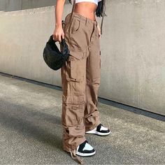 Vintage Cargo Denim Pants Nwt Pantalones Boyfriend, Cargo Pants Women Baggy, Cargo Pants Baggy, Y2k Cargo Pants, Streetwear Cargo Pants, Retro Pants, Casual Cargo Pants, Grunge Streetwear, Boyfriend Pants