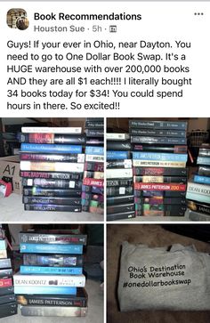 a bunch of books stacked on top of each other in front of a t - shirt