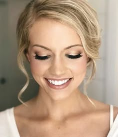 Bridal Makeup Natural Blonde, Bridal Makeup For Brown Eyes, Make Up Sposa, Blonde Hair Makeup, Makeup Trial, Wedding Makeup Ideas