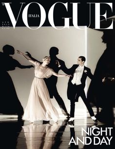 two people dancing on the cover of a magazine