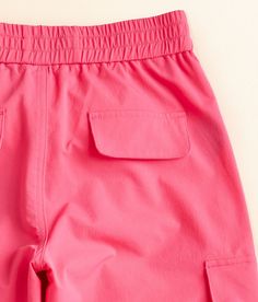 Girls - VBRT High Rise Stretch Cargo Pant - Pink X-Small Pink Solid stretch pant Inseam measures 27 Elasticized waistband Faux flap back pockets. 90% Nylon 10% Spandex. Hand wash cold water inside out. Do not bleach. Do not tumble dry. Do not iron. Apparel & Accessories > Clothing > Pants Stretch Pink Bottoms With Pull-on Style, Spring Pink Cargo Pants With Elastic Waistband, Pink Stretch Pants With Side Pockets, Stretch Pink Bottoms With Cargo Pockets, Pink Stretch Cargo Bottoms, Pink Stretch Bottoms With Cargo Pockets, Stretch Pink Cargo Pants With Pockets, Stretch Pink Cargo Pants With Cargo Pockets, Pink Stretch Parachute Pants With Pockets