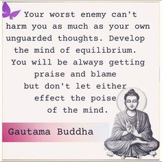 buddha quote about being the most powerful person in the world, with an image of buddha sitting