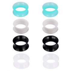 PRICES MAY VARY. INCLUDE:You will receive 4Pairs silicone ear tunnels set(same size).Color:Black&White&Transparent&Turquoise.Light weight and easy to wear. GAUGE:2g(6mm),0g(8mm),00g(10mm),1/2"(12mm),9/16"(14mm),5/8"(16mm),11/16"(18mm),3/4"(20mm) As the product is made from raw or natural materials, please be advised that there may be some variance in color and tone. This style is very suitable for use in various occasions and it's comfortable and beautiful.Even if you sleep, there will be no dis Barbell Set, Ear Tunnels, Body Jewelry Piercing, Tunnels And Plugs, Summer Jewelry, Small Boxes, Piercing Jewelry, Soft Silicone, Body Jewelry