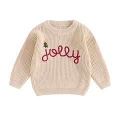 PRICES MAY VARY. Material: Christmas baby boy girl clothes infant toddler letter embroidery knit sweater oversized long sleeve crewneck knitted pullover sweatshirt warm winter clothes, made of high quality cotton blend fabric, ultra-soft, skin-friendly, good breathability, and comfortable to wear.Unisex baby boy girl christmas clothes, baby christmas sweater, toddler christmas sweater, christmas toddler sweaters, very sweet and cute, suitable for both boys and girls Design: Toddler baby girl boy christmas sweaters, baby christmas outfit boy, baby christmas outfit girl, christmas baby sweater, infant christmas sweater, christmas sweater toddler, toddler baby christmas knit sweater, christmas baby knit sweatshirt, features with merry/jolly letters print, knit oversized pullover sweater, crew Toddler Christmas Sweater, Kids Christmas Sweater, Baby Christmas Sweater, Boys Christmas Outfits, Girls Christmas Outfits, Simple Top, Girl Christmas, Toddler Christmas, Baby Sweater