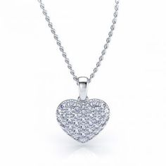 Pendants Dazzling Heart Cut Diamond Necklace With Single Cut Diamonds, Heart Cut Pave Diamond Wedding Necklace, White Gold Heart-shaped Necklace With Pave Setting, Dazzling Heart Cut Diamond Necklace With Accents, Wedding Heart Cut Diamond Necklace With Pave Setting, White Gold Heart Shaped Diamond Necklace With Brilliant Cut, Heart-shaped Brilliant Cut White Gold Diamond Necklace, Heart Cut Diamond Necklace With Pave Setting For Wedding, White Gold Heart Cut Necklace With Pave Setting