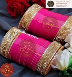 We work on customer satisfaction so anything you want to add or make changes please write us. We can make larger sizes on special request. For any assistance or enquiry text us on whatsapp at +91-9663995017 For mail - heersuhaagchura4@gmail.com Bridal Chura, Wedding Bracelets, Pink Bride, Wedding Store, Bridal Bangles, Bangles Jewelry Designs, Punjabi Wedding, Family Jewellery, Wedding Jewelry Bracelets