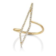 Inspired by the natural geometric form of glass shards, this collection creates a minimalist, statement look. Ring features a geometric shape set asymmetrically on the band for an unexpected look. Ring is custom made to order. Please allow 3-4 weeks for this style to ship. Modern Open Ring Jewelry With Single Cut Diamonds, Modern Yellow Gold Diamond Ring, Modern Yellow Gold Diamond Ring Si Clarity, Modern Yellow Gold Diamond Ring With Si Clarity, Modern Jewelry With Single Cut Diamonds And Open Band, Modern Open Diamond Ring, Glass Shards, Stacker Rings, Diy Jewelry Projects