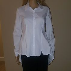 New Mever Worn White Button Up Blouse. Size Xs. White Button Up Blouse, White Button Up, Button Up Blouse, Button Down Shirt, Button Up, Color White, Womens Tops, New York, Women Shopping