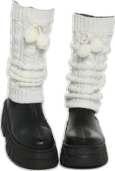 Cute Knee-high Socks For Fall, Trendy White Winter Socks, Trendy White Socks For Winter, Casual Cream Knee-high Socks, Cozy Warm White Knee-high Socks, Casual Cream Knee-high Socks For Winter, Cream Cozy Leg Warmers For Winter, Cozy Cream Leg Warmers For Winter, Cozy Cream Leg Warmers For Fall