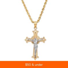 in stock Classic Gold Crucifix Jewelry, Classic White Gold Crucifix Necklace, 14k Gold Crucifix Jewelry, 14k Gold Hallmarked Crucifix Jewelry, 14k Gold Crucifix Hallmarked Jewelry, Classic Yellow Gold Crucifix Jewelry, Classic Crucifix Jewelry With Polished Finish, Classic Polished Crucifix Jewelry, Classic Hallmarked Crucifix Jewelry