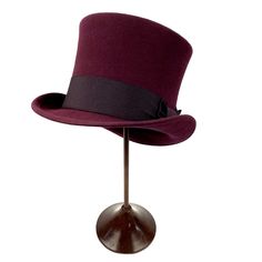 Tall Top Hat, High Top Hat, Topper Hat, Derby Top Hat, Edwardian Top Hat, Man Top Hat, Victorian Felt Hat, Kentucky Derby Top Hat - Etsy Winter Top Hat With Flat Brim, Fitted Winter Top Hat With Flat Brim, Winter Fitted Top Hat With Flat Brim, Winter Derby Felt Hat With Flat Brim, Curved Brim Felt Hat For Derby And Winter, Winter Derby Felt Hat With Curved Brim, Flat Brim Top Hat For Derby In Winter, Kentucky Derby Fur Felt Top Hat With Curved Brim, Victorian Adjustable Top Hat With High Crown