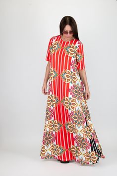 Long Loose Summer dress, Long print dress, Blue Plus Size Maxi Dress, A line Long Dress, Daywear Loose fit Dress, Red with Dark blue elements Long Dress Available Size: XS, S, M, L, XL, 2XL,3XL,4XL, 5XL, 6XL, 7XL, 8XL Made of : Lycra Viscose - suitable for summer season. Do not crease. The model wears size M - 5,6' / 170 cm CARE Machine Wash 30oC Hand Wash with warm water Medium hot iron Thank you for visiting my shop. www.EUGfashion.com e-mail: office@EUGfashion.com Patterned Printed A-line Dress, Flowy A-line Maxi Dress With Lining, Vibrant Print A-line Beach Dress, Red Flowy Printed Maxi Dress, A-line Beach Dress With Vibrant Print, White Short Sleeve Dress With Vibrant Print, White Digital Print Dress For Summer, White Digital Print Dress For Spring, White Dresses With Digital Print For Summer