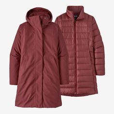 Made for the wettest and coldest climes, the Tres 3-in-1 Parka can be worn as a waterproof/breathable shell, an insulated jacket, or an insulated parka. The outer jacket's shell and lining are made of 100% recycled polyester that supports First Mile—a people-focused initiative that offers an income source for plastic bottle waste collection networks in low-income communities. Made in a Fair Trade Certified™ factory. Patagonia Parka, Down Parka Women, Outer Jacket, Womens Parka, Patagonia Jacket, Water Repellent Fabric, Down Parka, Shell Jacket, Rei Co-op