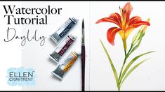 watercolor painting with markers and pencils for beginners to learn how to paint flowers