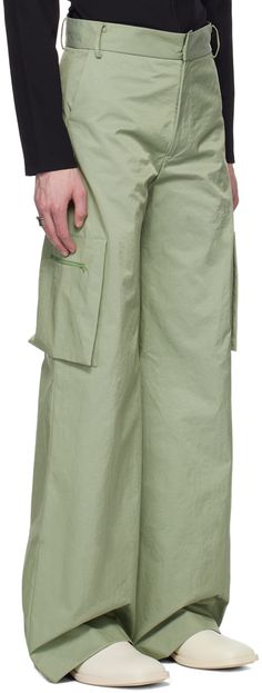 Nylon canvas cargo pants. · Belt loops · Three-pocket styling · Zip-fly · Zip pocket at outseams Supplier color: Eggshell Green Utility Pants With Cargo Pockets, Green Cargo Pocket Parachute Pants For Spring, Green Parachute Pants With Cargo Pockets For Spring, Spring Khaki Cargo Pants With Multiple Pockets, Spring Green Parachute Pants With Cargo Pockets, Green Cargo Parachute Pants For Spring, Green Cargo Style Parachute Pants For Spring, Spring Khaki Parachute Pants With Pockets, Green Utility Parachute Pants With Cargo Pockets