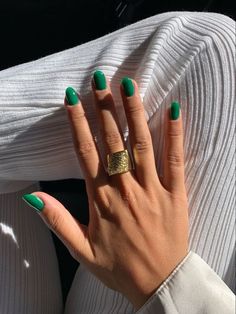 April Nails, Green Nail, Fire Nails, Dope Nails, Short Acrylic Nails, Green Nails, Nail Trends