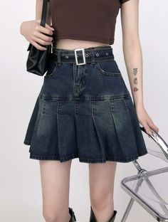 Our Tier Pleated Mini Denim Skirt with Belt is the perfect addition to your weekend wardrobe. This mini skirt has a high waist and is designed with pleating and a belt detail that can be removed for versatile styling. Comfortable to wear, it's best paired with a crop top for an effortless weekend look.
Gender: WomenMaterial: Cotton 95%, DenimLength: Above Knee / MiniWaist: High-Waist Y2k High Waist Skirt With Belt Loops, Casual Mini Skirt Skort With Belt, Y2k Spring Mini Skirt With Belt Loops, Casual Mini Skort With Belt, Y2k Mini Skirt With Belt Loops For Spring, Spring Y2k Mini Skirt With Belt Loops, Casual High-waist Skirt With Belt, Casual High Waist Mini Skirt With Belt, Casual High Waist Skirt With Belt Loops