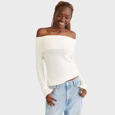 Atlanta Falcons Trendy and effortless style abounds on this Juniors' Aeropostale Off The Shoulder Sweater. FEATURES Sweater-knit construction No closure - pullover styling Long sleeves Off-the-shoulder necklineFIT & SIZING Classic fitFABRIC & CARE Cotton, polyester Machine wash Imported Size: Small. Color: Tofu. Gender: female. Age Group: kids. Off The Shoulder Sweater, Atlanta Falcons, Shoulder Sweater, White Sweaters, Knitwear Women, Aeropostale, Pullover Styling, Effortless Style, Sweater Top