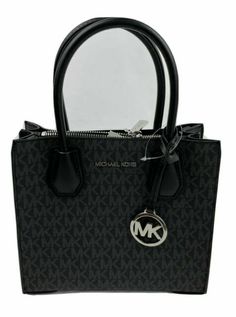 Michael Kors Mercer Leather Signature Black Messenger Bag Black - 35S1GM9M2B. Michael Kors Rectangular Business Bag, Black Satchel Bag With Silver-tone Hardware, Michael Kors Black Satchel With Removable Pouch, Michael Kors Black Bag With Top Carry Handle, Michael Kors Black Business Shoulder Bag, Michael Kors Black Shoulder Bag For Business, Michael Kors Black Satchel For Travel, Michael Kors Black Satchel For Daily Use, Black Michael Kors Bag With Top Carry Handle