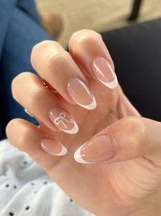 Bow Nail Designs, Bow Nail Art, Cute Simple Nails, Short Acrylic Nails Designs