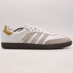 Adidas Samba Og X Kith Classics White Mango Men's Size 12 Sneakers Ie4800 +++ Pre-Owned +++ Show Some Wear Please See Photos For Appearance And Condition. White Running Sneakers With Gum Sole, White Sneakers With Gum Sole For Running, White Running Shoes With Gum Sole, Adidas Athletic Shoes, Adidas Samba Og, Adidas White, Mango Man, Shoes Adidas, Adidas Samba