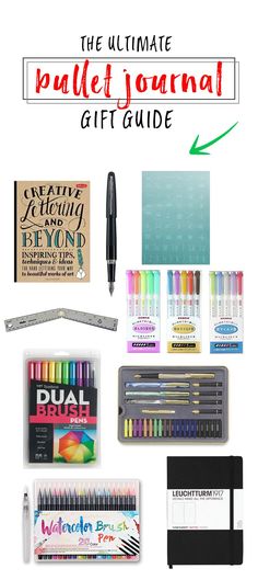 The Ultimate Bullet Journal Gift Guide -- Gift ideas for that Bullet Journaler or planner in your life! Travel Diary Ideas, How To Bullet Journal, Bullet Journal Planner, Diary Ideas, Bullet Journal Inspo, Journal Layout, Journals & Planners, Journal Gift, Planner Bullet Journal