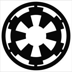 a black and white star wars symbol