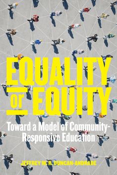 a book cover with people standing in a circle and the title, equality of equity toward a model of community - responative education