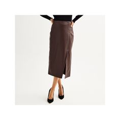 Upgrade your wardrobe with this women's Nine West faux leather skirt. Click on this WOMEN'S GUIDE to find the perfect fit and more! Upgrade your wardrobe with this women's Nine West faux leather skirt. Click on this WOMEN'S GUIDE to find the perfect fit and more! FEATURES Faux-wrap silhouette Pleather construction Vented hem Button & zipper closureFIT & SIZING 32-in. length High rise sits below the natural waistlineFABRIC & CARE Polyurethane Machine wash delicate and line dry Imported Size: Larg Brown Leather Midi Skirt, Fitted Faux Leather Skirt For Work, Faux Leather Fitted Skirt For Work, Elegant Faux Leather Pencil Skirt For Office, Elegant Faux Leather Pencil Skirt For Work, Faux Leather Midi Skirt For Fall, Fitted Faux Leather Skirt For Office, Chic Faux Leather Pencil Skirt For Work, Leather Mini Skirt For Work