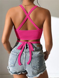 Solid Crisscross Backless Rib Knit Cami Top for Women Summer Club Party Sexy Sleeveless Crop Top Streetwear Y2K Clothes 2023 SIZE INFORMATION Size S M L Bust / CM 74 78 84 Length / CM 17.5 18.5 19.5 *Please allow 1-3cm as the error range due to manual measure. BODY MEASUREMENTS Size RUS EUR US Bust Waist Hip CM INCH CM INCH CM INCH XS 40 34 2 82-86 32.3-33.9 62-66 24.4-26 87-91 24.3-35.8 S 42 36 4 86-90 33.9-35.4 66-70 26-27.6 91-95 35.8-37.4 M 44 38 6 90-94 35.4-37 70-74 27.6-29.1 95-99 37.4-39 Summer Club, Crop Top Pattern, Bodycon Floral Dress, Y2k Clothes, Top Streetwear, Club Parties, Streetwear Y2k, Sleeveless Crop Top, Club Party