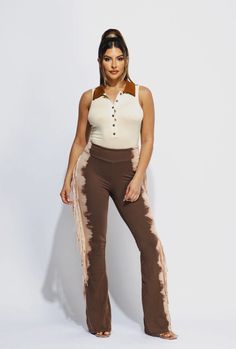 Fitted Bottoms With Tassels For Festival, Fitted Fringe Pants For Fall, Fitted Fringed Pants For Fall, Casual Bottoms With Tassels, Fitted Wide Leg Bottoms With Fringe, Bohemian Fringe Bottoms For Fall, Bohemian Fringed Bottoms For Fall, High-waist Fringe Bottoms For Fall, Casual Cotton Pants With Fringe