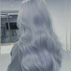 Ice Blue Hair, Icy Blue Hair, Silver Blue Hair, Crystal Winter, Baby Blue Hair, Blue Hair Aesthetic, Ice Hair, Blue Grey Hair, Pastel Blue Hair