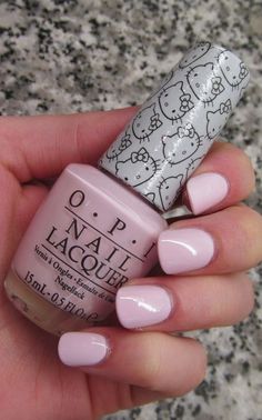 Hello Kitty Opi Gel Polish, Opi Pink Nail Polish Shades, Opi Hello Kitty Collection, Hello Kitty Nail Polish, Hello Kitty Opi, Pale Pink Nails, Kitty Nail, Pink Nail Colors, Gel Colors