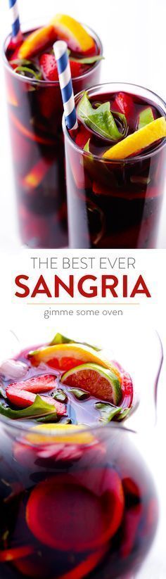 the best ever sangria drinks served in glasses