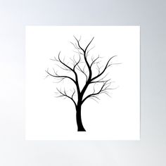 High-quality posters to hang in dorms, bedrooms or offices. Multiple sizes are available. Printed on 185gsm semi gloss poster paper. Additional sizes are available. Bare tree, tree with no leaves, silhouette tree, winter tree, dead tree, bare branch, nature wood Tree With No Leaves, A Tree Drawing, Linocut Inspiration, Leaves Silhouette, Silhouette Tree, Tree Of Life Painting, Tree Poster, Leaf Silhouette, Tree Winter