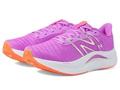 New Balance FuelCell Propel v4 - Women's Shoes : Cosmic Rose/White : Predecessor: FuelCell Propel v3 New and experienced runners alike will appreciate the underfoot ride and innovative technology packed into the New Balance FuelCell Propel v4. Featuring a thick FuelCell midsole combined with a TPU plate, this running shoe is designed to maximize comfort and traction to help keep you moving at top speeds. Textile and synthetic upper. Removable textile insole. Textile lining. Round toe. Lace closu Pink Running Shoes With Arch Support For Sports, Pink Running Shoes With Arch Support For Errands, Pink Running Shoes With Arch Support For Jogging, Pink Running Shoes With Arch Support And Round Toe, Pink Athleisure Running Shoes With Arch Support, Pink Running Shoes With Arch Support, Pink Sports Sneakers With Arch Support, Functional Pink Running Shoes With Arch Support, Dynamic Pink Running Shoes With Arch Support