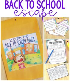 the back to school escape book is shown