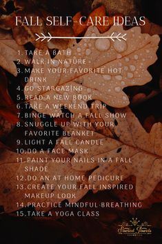 Fall Self Care, Freetime Activities, Self Care Checklist, Happy Autumn, Fall Mood Board, Self Care Ideas, Fun Fall Activities, Autumn Magic, Fall Bucket List