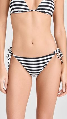 Solid & Striped The Iris Bikini Bottoms | Shopbop Striped Swimwear, Cia Maritima, Solid & Striped, Swimsuit Cover, Ribbed Fabric, Stripe Print, New Arrivals, Clothes