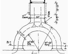 the drawing shows how to draw an object with two different angles, including one for each side