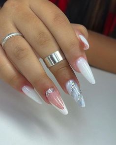 Classy Acrylic Nails, Acrylic Nails Coffin Pink, Bride Nails, Pink Acrylic, Pink Acrylic Nails, Oval Nails, Nail Designer