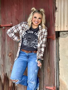 Carter Cream Plaid Top by Texas True Threads Mid Size Western Fashion, Lord Lead The Way, Curvy Western Outfits, Plus Size Western Outfits Woman, Plus Size Western Fashion, Plus Size Cowgirl Outfits, Curvy Mom Outfits, Plus Size Western, Desert Scenes